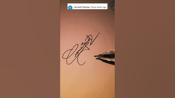 #Signature idea for Ciona Janet #relaxing #youtube shorts #satisfying #viral videos #Sreekanth art.