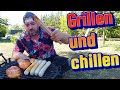 Bratwurst  steaks vom grill mit selbstgemachter knoblauchbutter drachenlord ist besiegt