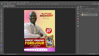 How to design Ghana funeral banner tutorials || Photoshop CC 2020