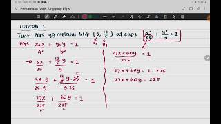 Persamaan Garis Singgung Elips Matematika 12 SMA Kmerdeka