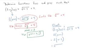 Decomposing a Function
