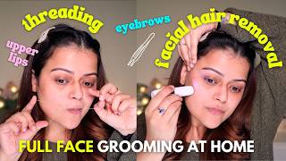 I Don't Go To A Parlour For THREADING - Eyebrow Shaping, Upper Lips & Facial Hair Removal Tutorial