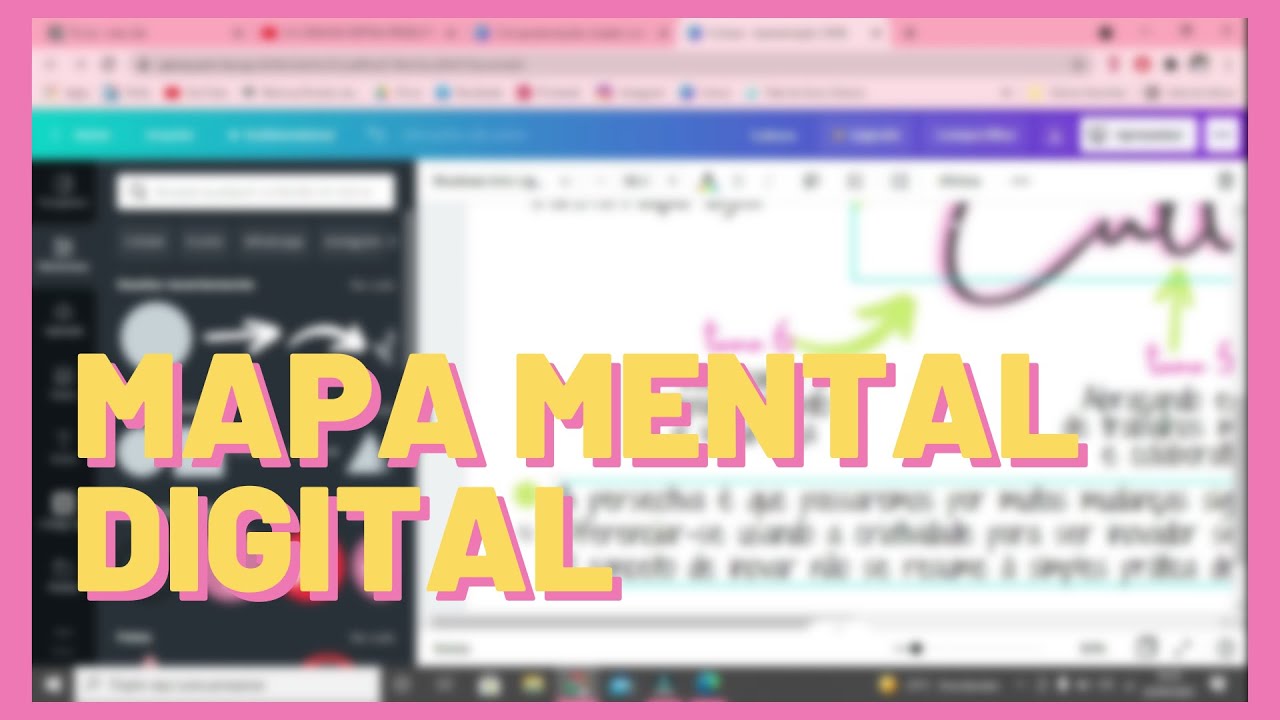 como fazer mapa mental digital no canva - STUDY VLOG ♥ - YouTube
