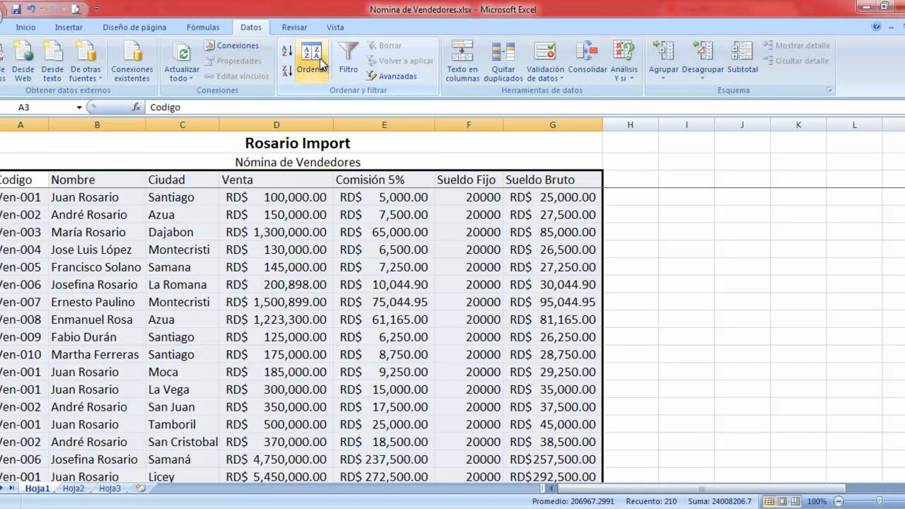 Esquemas en excel 2007.mp4 - YouTube