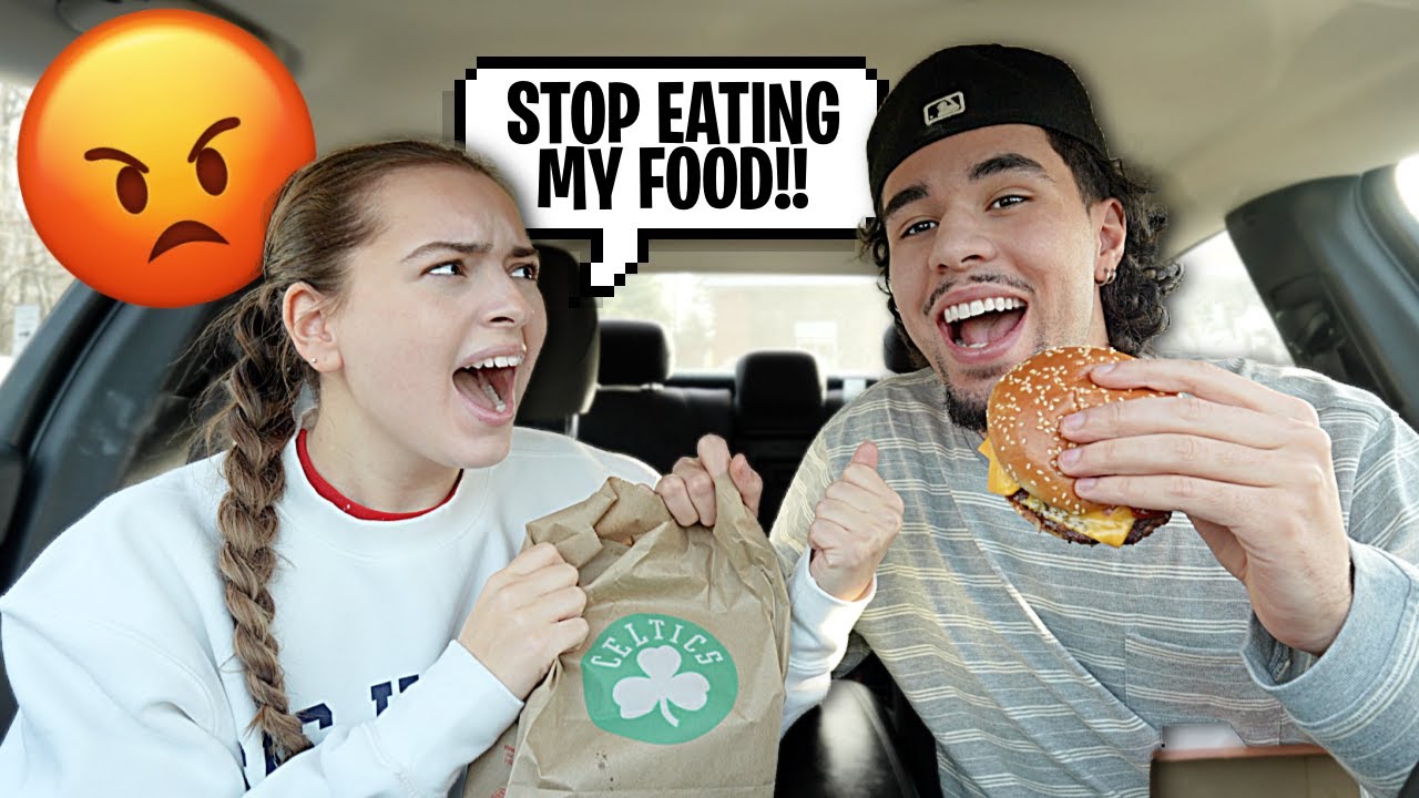 Saying "I’M NOT HUNGRY" And Then Eating My Girlfriend’s Food!! | Vlogmas Day #8