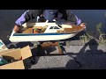 地球堂カスター ガソリンエンジン大型ラジコンボートの試運転