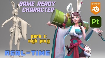 Blender sculpt RealTime - game ready character stylized