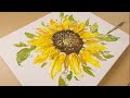 Sunflower / Palette knife painting technique / Easy creative art