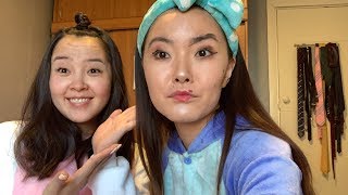 Sislove Vlog 3 Blindfolded makeup challenge by Tsengel