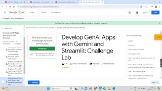 Develop GenAI Apps with Gemini and Streamlit: Challenge Lab || Lab Solution || Qwiklabs Arcade 2024 screenshot 4