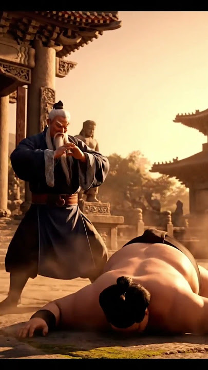 80-Year-Old Destroys Sumo Giant!#kungfumaster #kungfu