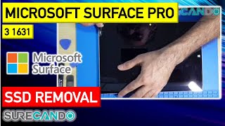 Microsoft Surface Pro 3 Disassembly & Removing SSD Storage 1631 Destructive Method