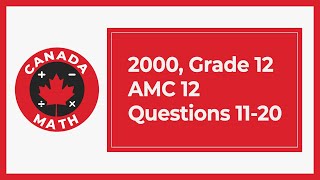 2000, Grade 12, AMC 12 | Questions 11-20