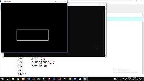 Rectangle() Function in c graphics || C Graphics Tutorial  #14