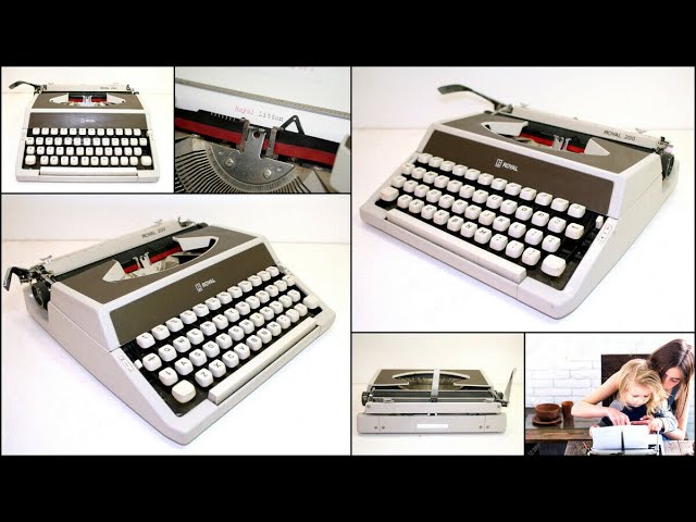 Vintage 1970's ROYAL 200 Portable Typewriter - Another way to load