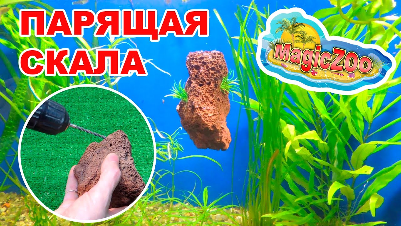 парящий остров в аквариуме