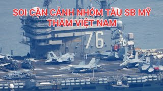 Cận cảnh các tàu thuộc nhóm tác chiến TSB USS RONALD REAGAN tiến vào vịnh Đà Nẵng.