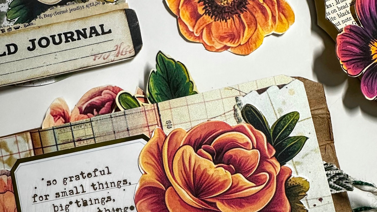 #jjmadness  February 2026  Flowers journal  Part 2: Page building