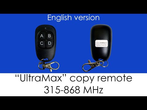 "UltraMax" copy remote (315-868 MHz)