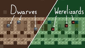 ambushing elves with my squad of werelizards (Dwarf Fortress)