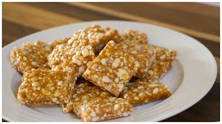 Peanut chikki recipe in English | peanut brittle | moongfali chikki