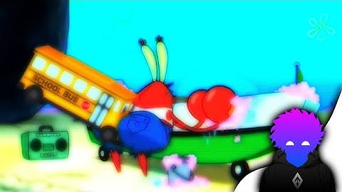 Mr. Krabs with his Yellow School Bus