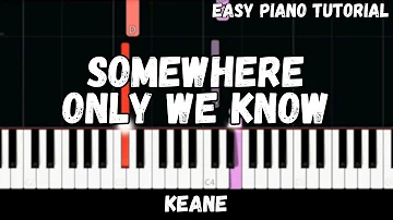 Keane - Somewhere Only We Know (Easy Piano Tutorial)