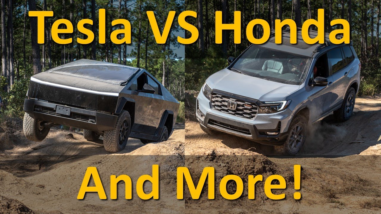 Tesla Cybertruck, Honda Passport and Pilot, Unimog, Jeeps & Toyotas Tackle Off-Road Challenge Course