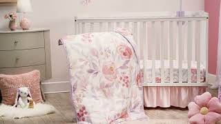 Lavender Floral Watercolor Baby Crib Bedding & Nursery Decor by Bedtime Originals