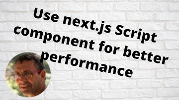 Use next.js Script component for better performance