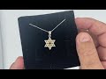 SA894 - Silver 925 Star of David pendant with 14K Gold plate