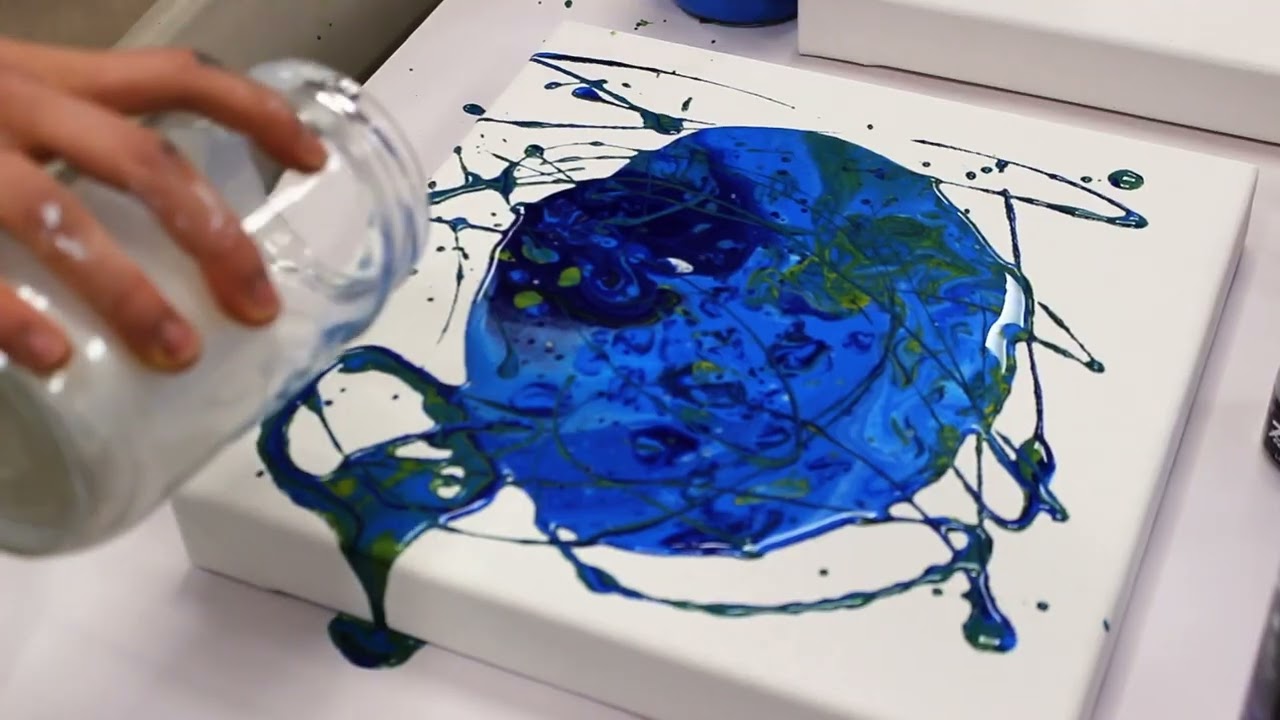Acrylic Pour Painting with Schmincke Pouring Medium and Inks