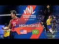 🇺🇸 USA vs. 🇧🇷 BRA - Highlights Quarter Finals | Men's VNL 2022