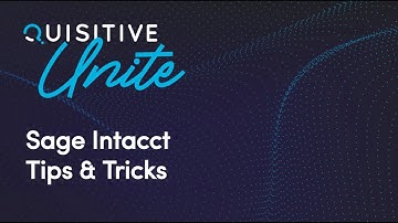 Sage Intacct Tips & Tricks