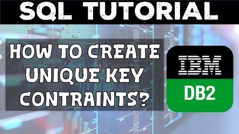How to create Unique Key Constraint DB2 UDB #db2udb #ibm #uniquekey #constraints