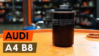Cum se înlocuiește filtru ulei si ulei motor pe AUDI A4 B8 Sedan [TUTORIAL AUTODOC]
