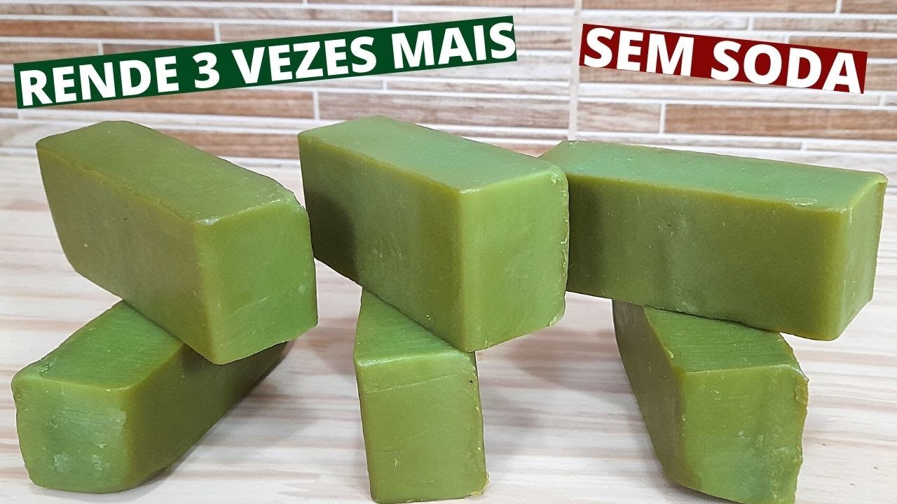 SABÃO DE  FOLHAS DE MAMÃO  -  SEM SODA  -  RENDE MUITO   POTENCIALIZE  -  FAÇA E VENDA