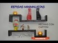 Repisas Minimalistas. Hechas con cartn.