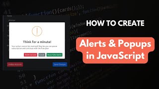 How to Create Alerts & Popups using JavaScript - using SweetAlert with examples