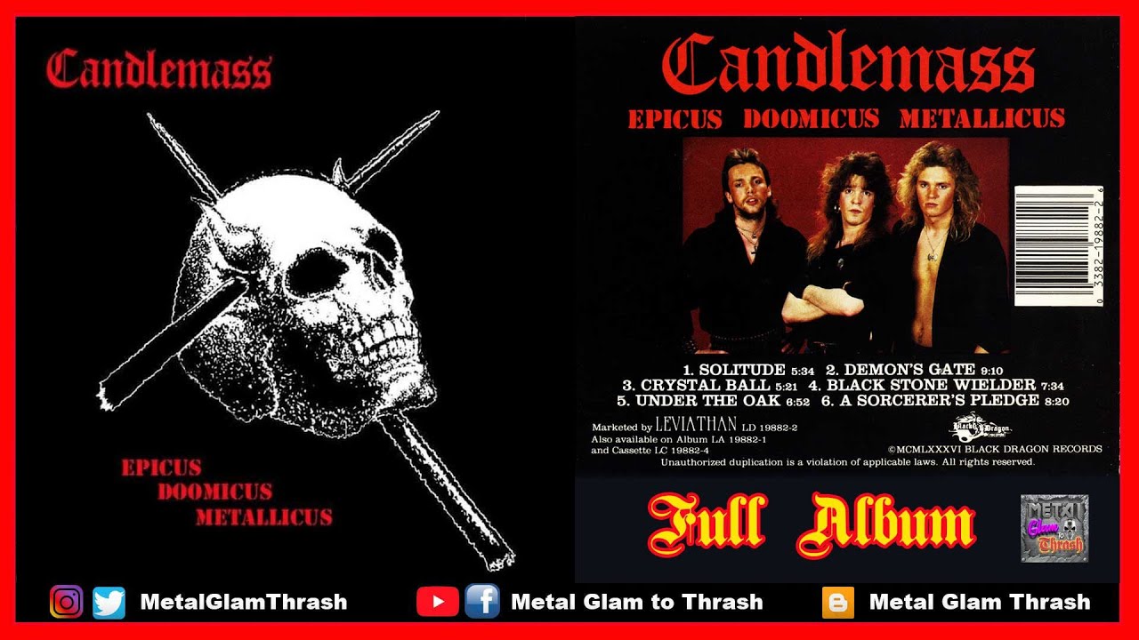 CANDLEMASS "Epicus Doomicus Metallicus" (1986) FULL ALBUM Remastered