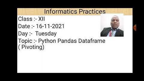 Class XII  Informatics Practices 16 -11-2021 By Mr. Praveen Singh
