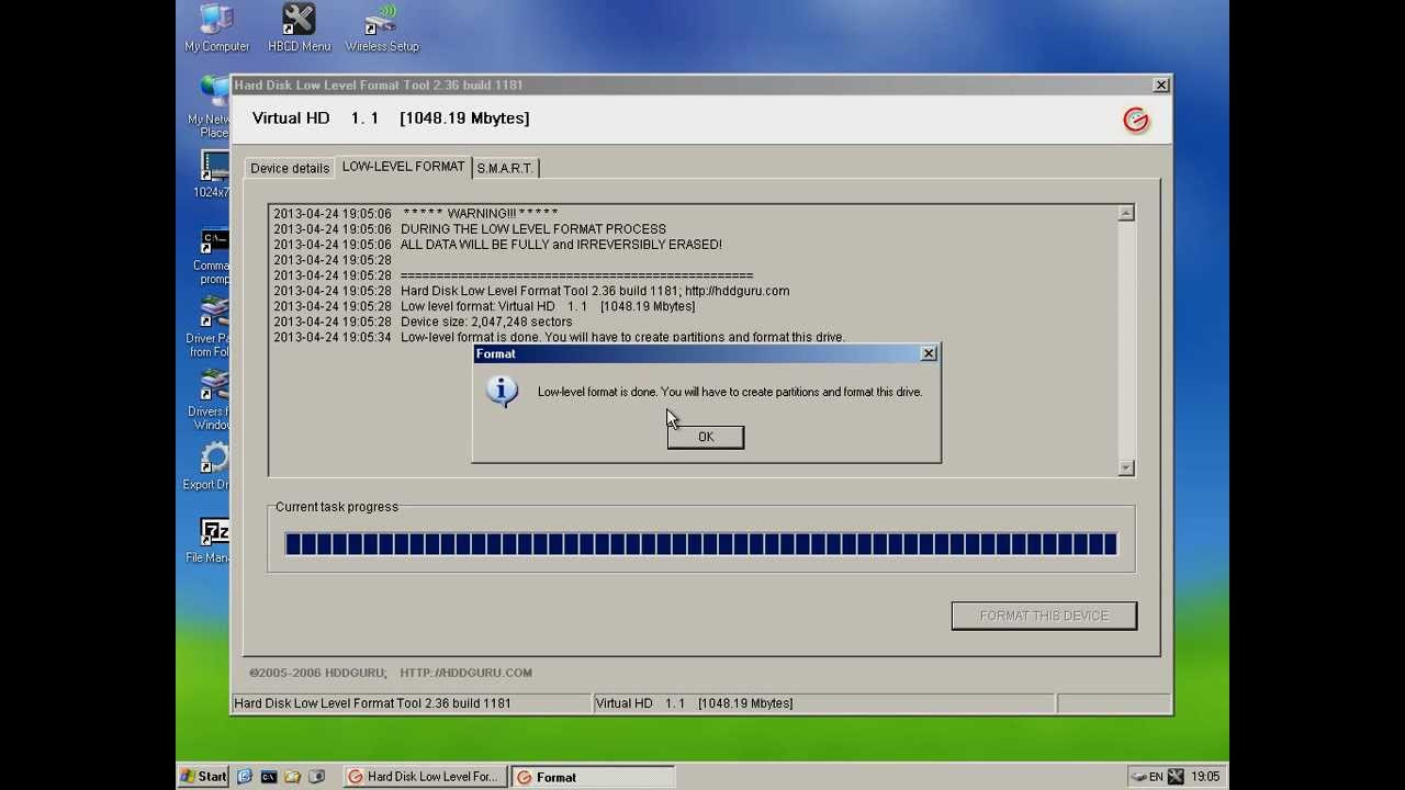Update Hirens Boot Mini Windows HDD Low Level Format Tools