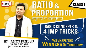 Ratio and Proportion - Demo Class By Aditya Sir (Paid Class-1)