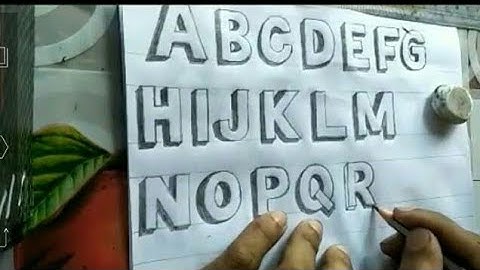 How to write Alphabets in styles atoz | Arial bold letters atoz | Bold letters | RUA sign writing