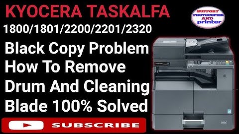 Kyocera TASKalfa 1800 dark background and black spot problem (2200/2201/1800/1801/2320) 100% solved