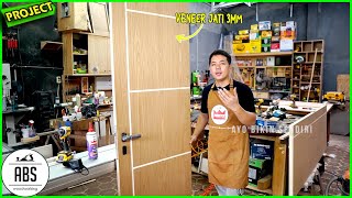 Cara Membuat Pintu Kayu Meranti dan Teakwood Veneer 3mm Pakai Lem Presto PU (Untuk Kayu Basah)