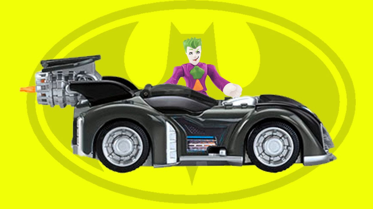 Joker Races Batman on Scooter vs Imaginext Batmobile Poison ivy new