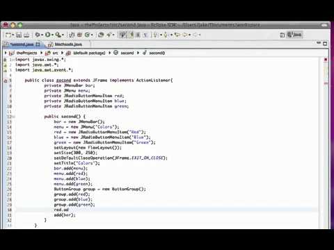 Java GUI Lesson 6   Menus