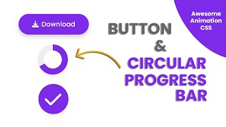 Download Button with Circular Progress Bar in HTML CSS and Javascript | Button Animation HTML CSS