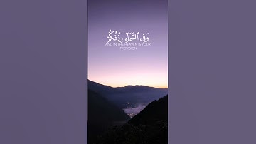 وَفِي ٱلسَّمَآءِ رِزۡقُكُمۡ وَمَا تُوعَدُونَ،القارئ إسلام صبحي  